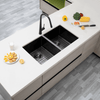 Kitchen Sink - Gunmetal Stainless Steel Double Bowl Sink
770x450x215mm