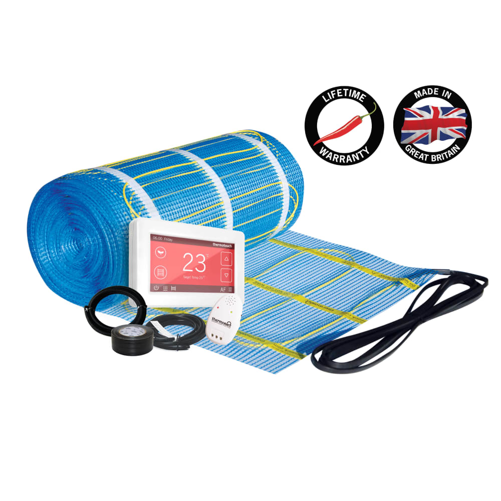 Thermonet - Self Adhesive Floor Heating Kit Including 5245 Dual Thermostat 2.0m²