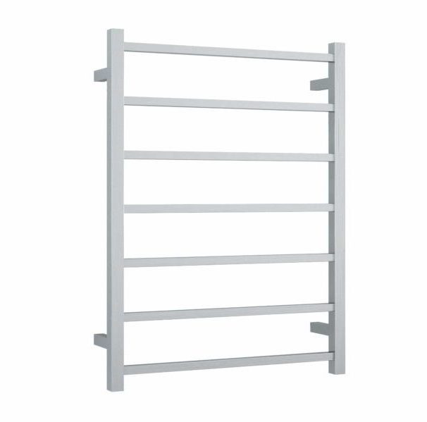 Thermorail - Straight/Square 600x800x120mm 83Watts 7 Bars - Brushed