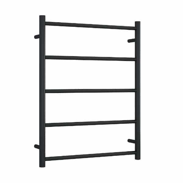 Thermorail - Non-Heated Straight/Round Ladder 630x800x122mm 5 Bars - Matt Black