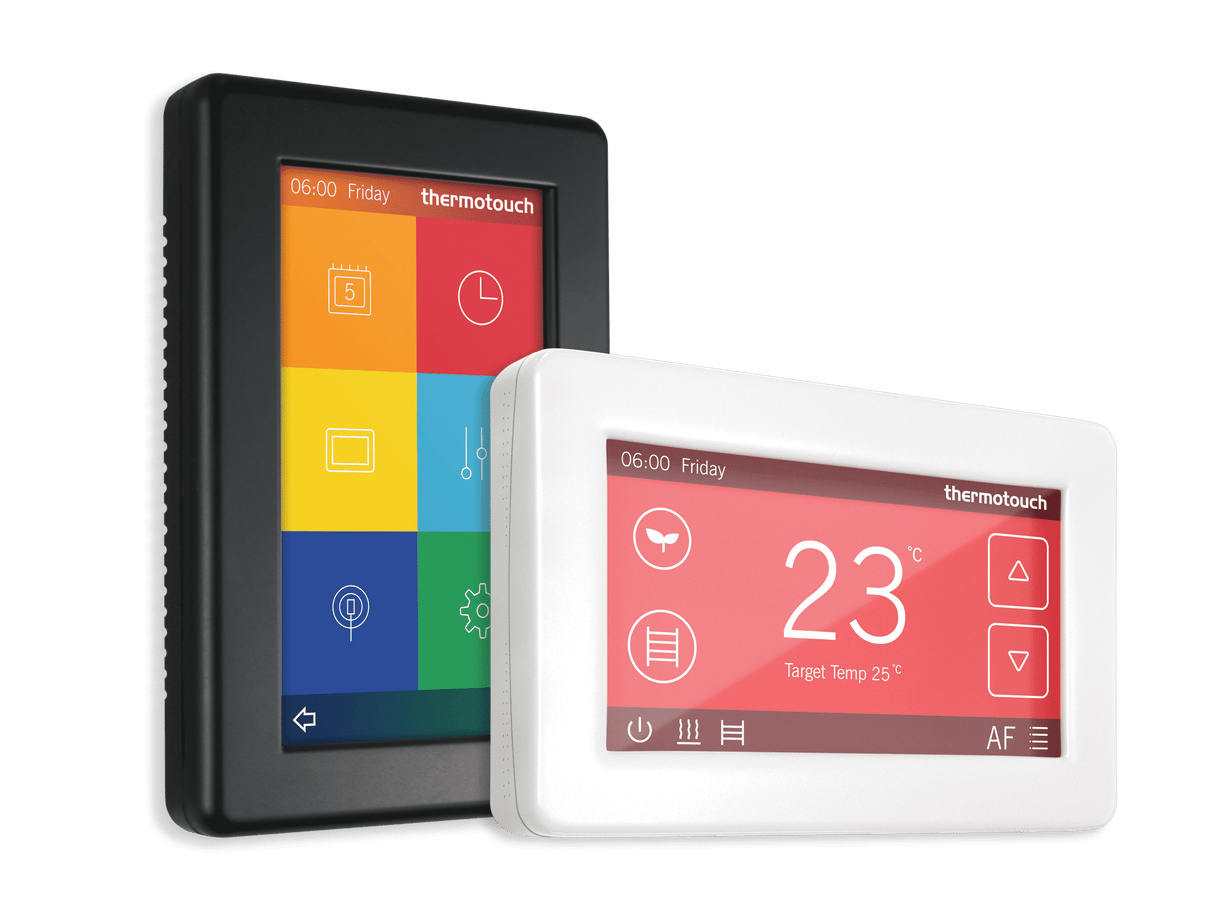 Thermotouch - 4.3dC Dual Thermostat 16A + 5A Max Load - Black