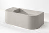 Flyta Concrete Right Basin - 670x320x220mm Ash