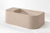 Flyta Concrete Right Basin - 670x320x220mm Champagne