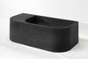 Flyta Concrete Right Basin - 670x320x220mm Coal