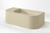 Flyta Concrete Right Basin - 670x320x220mm Sandstone