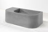 Flyta Concrete Right Basin - 670x320x220mm Silver