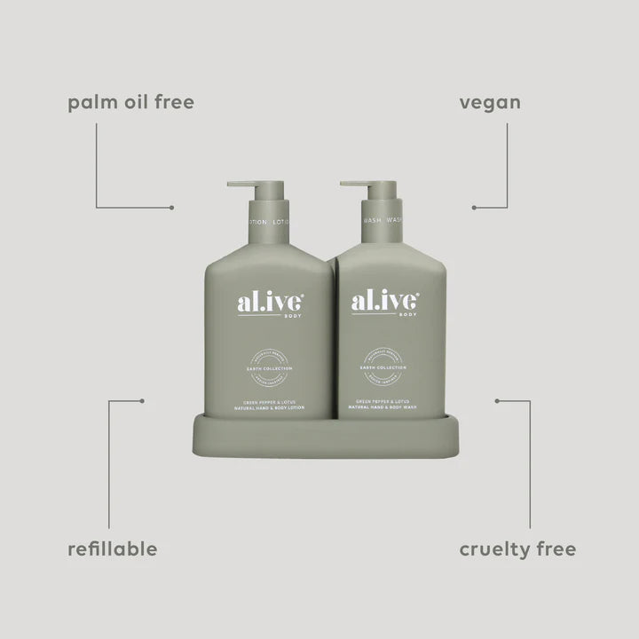 Body Wash & Lotion Duo - Green Pepper & Lotus