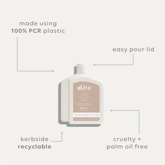 650ml Lotion Refill - Apricot & Sweet Fig