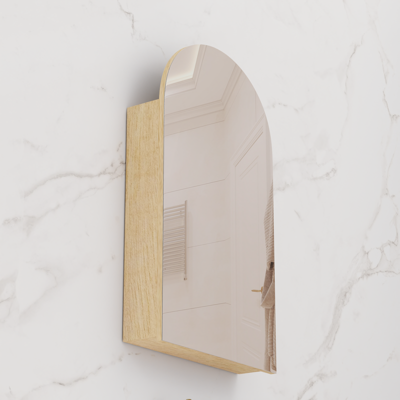 Arka - 600mm Light Oak Shaving Cabinet