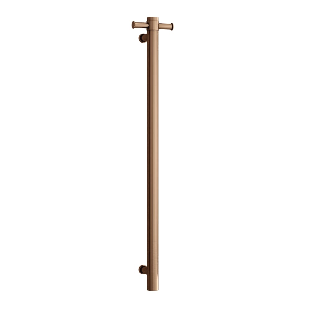 Thermorail - Straight/Round 12Volt Vertical Bar 900x142x100mm 22Watts With Optional Hook - Brushed Bronze