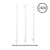 Thermorail - Heated Towel Rail Round/Triple Tube Straight/Round Matt White