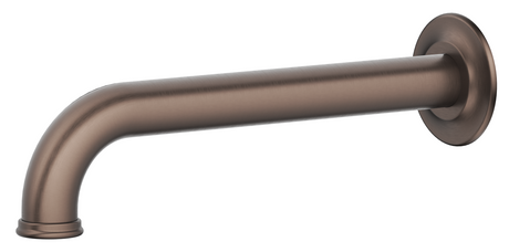 Mica Heritage wall-mounted bath and basin spout in Dusk Bronze.