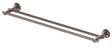 Mica Heritage Double Towel Rail in Dusk Bronze with round wall mounts.