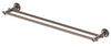 Mica Heritage Double Towel Rail in Dusk Bronze with round wall mounts.