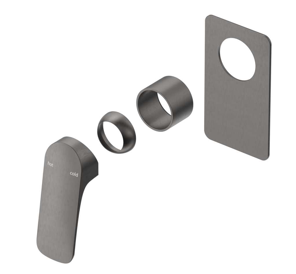 Kaza - Shower Mixer Square Plate - TRIM KIT ONLY
