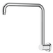 Mica Heritage wall-mounted gooseneck shower arm in polished chrome.