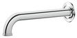 Mica Heritage wall-mounted bath and basin spout in polished chrome.