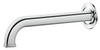 Mica Heritage wall-mounted bath and basin spout in polished chrome.
