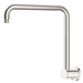 Mica Heritage wall-mounted gooseneck shower arm in brushed nickel.