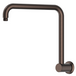 Mica Heritage wall-mounted gooseneck shower arm in Dusk Bronze. 