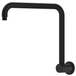 Mica Gooseneck Shower Arm in matte black with a curved high-rise wall-mounted design. 
