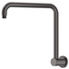 Mica Gooseneck Shower Arm in gunmetal with a curved high-rise wall-mounted design. 