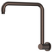 Mica Gooseneck Shower Arm in dusk bronze with a curved high-rise wall-mounted design.
