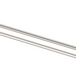 Mica Heritage Double Towel Rail in brushed nickel with round wall mounts.