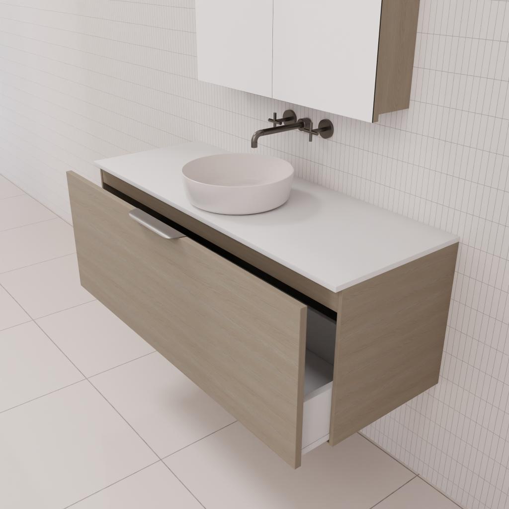 Zoe - 1200mm Smoked Ash Wall Hung Vanity