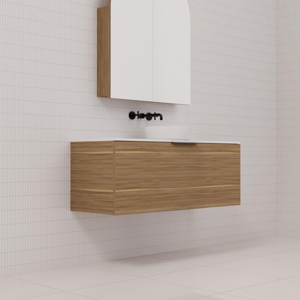 Zoe - 1200mm Tuscan Oak Wall Hung Vanity