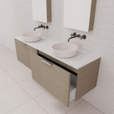 Zoe - 1500mm Smoked Ash Wall Hung Vanity