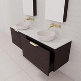 Zoe - 1500mm Espresso Oak Wall Hung Vanity