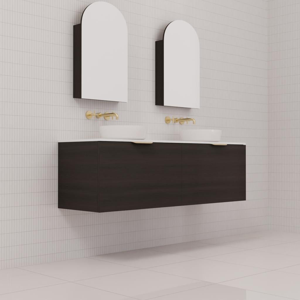 Zoe - 1500mm Smoked Onyx Wall Hung Vanity