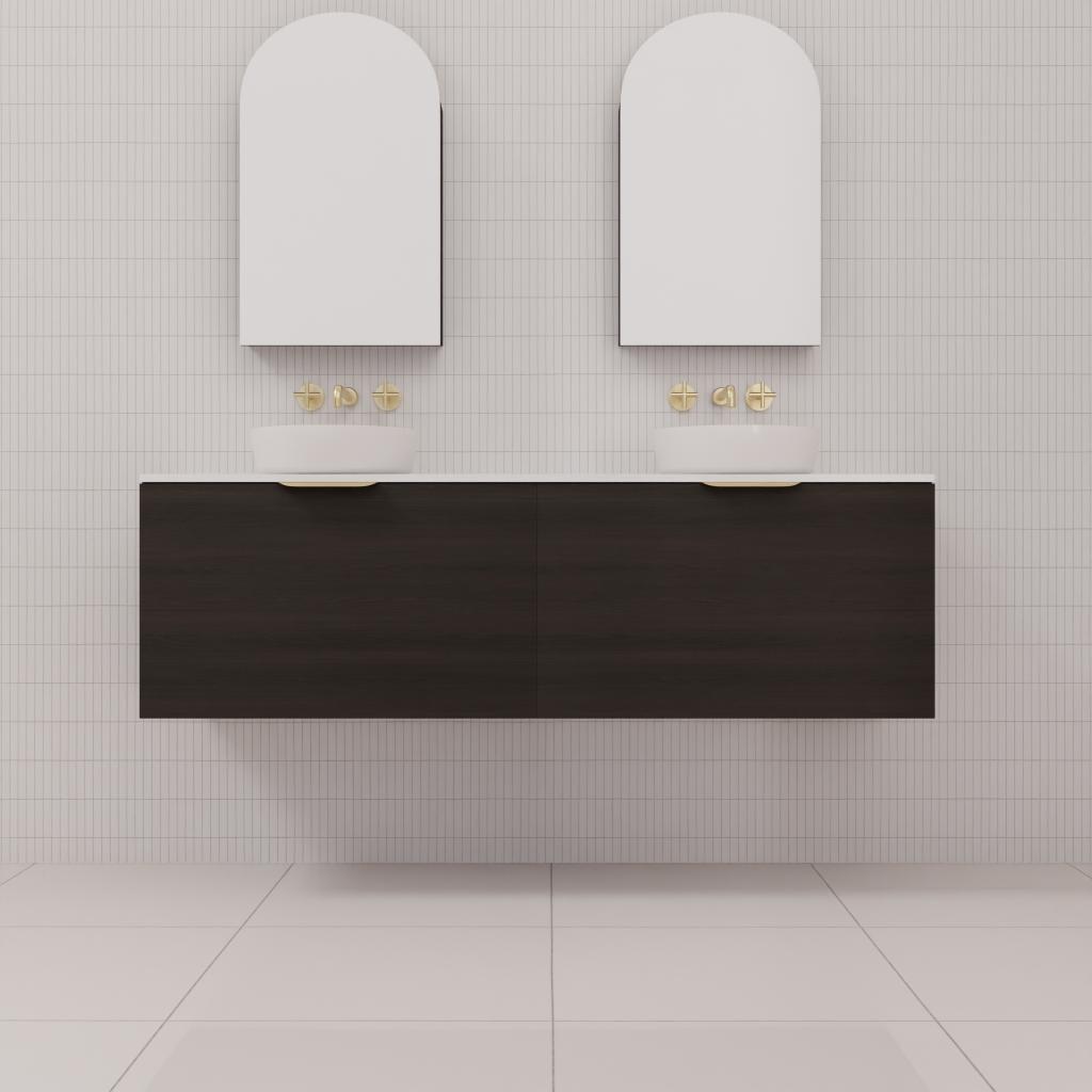 Zoe - 1500mm Smoked Onyx Wall Hung Vanity