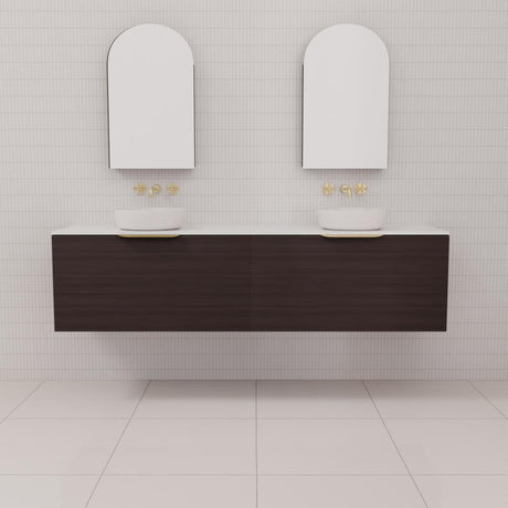 Zoe - 1800mm Espresso Oak Wall Hung Vanity