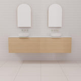 Zoe - 1800mm Nordic Oak Wall Hung Vanity