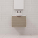 Zoe - 600mm Smoked Ash Wall Hung Vanity