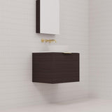 Zoe - 600mm Espresso Oak Wall Hung Vanity
