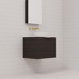 Zoe - 600mm Smoked Onyx Wall Hung Vanity
