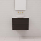 Zoe - 600mm Smoked Onyx Wall Hung Vanity