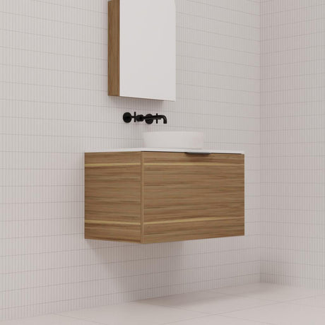 Zoe - 750mm Tuscan Oak Wall Hung Vanity