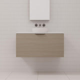 Zoe - 900mm Smoked Ash Wall Hung Vanity