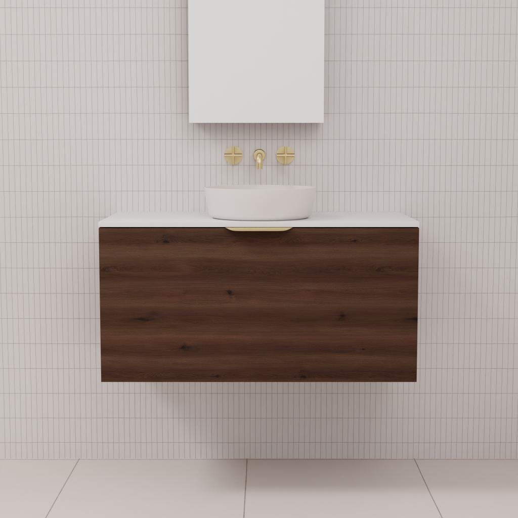 Zoe - 900mm Chestnut Wall Hung Vanity