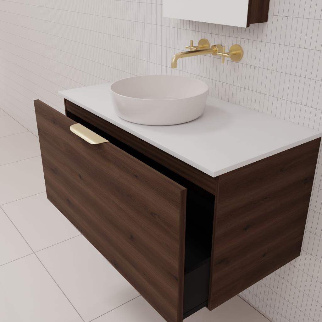 Zoe - 900mm Chestnut Wall Hung Vanity