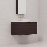Zoe - 900mm Espresso Oak Wall Hung Vanity