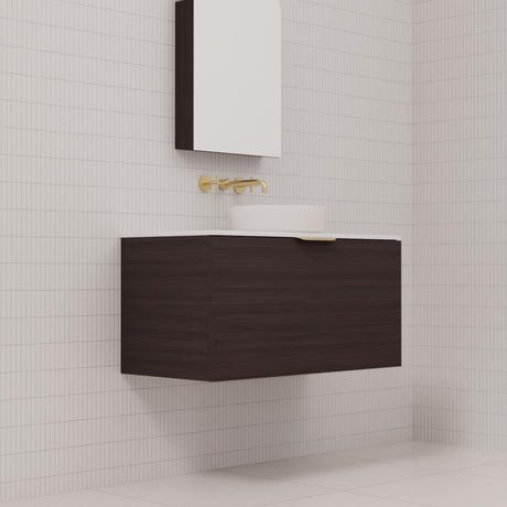 Zoe - 900mm Espresso Oak Wall Hung Vanity