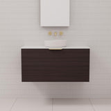 Zoe - 900mm Espresso Oak Wall Hung Vanity