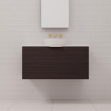Zoe - 900mm Espresso Oak Wall Hung Vanity