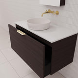 Zoe - 900mm Espresso Oak Wall Hung Vanity