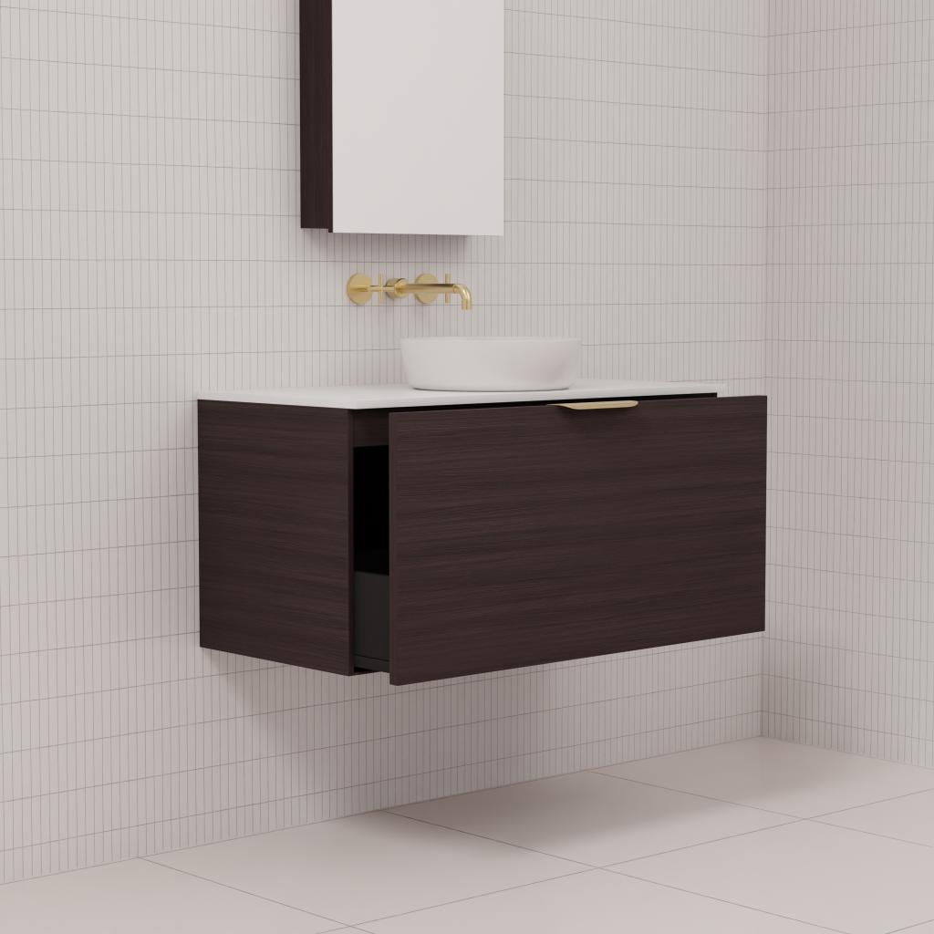 Zoe - 900mm Espresso Oak Wall Hung Vanity